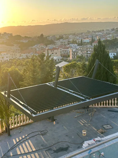 Gün batımında açık lameller